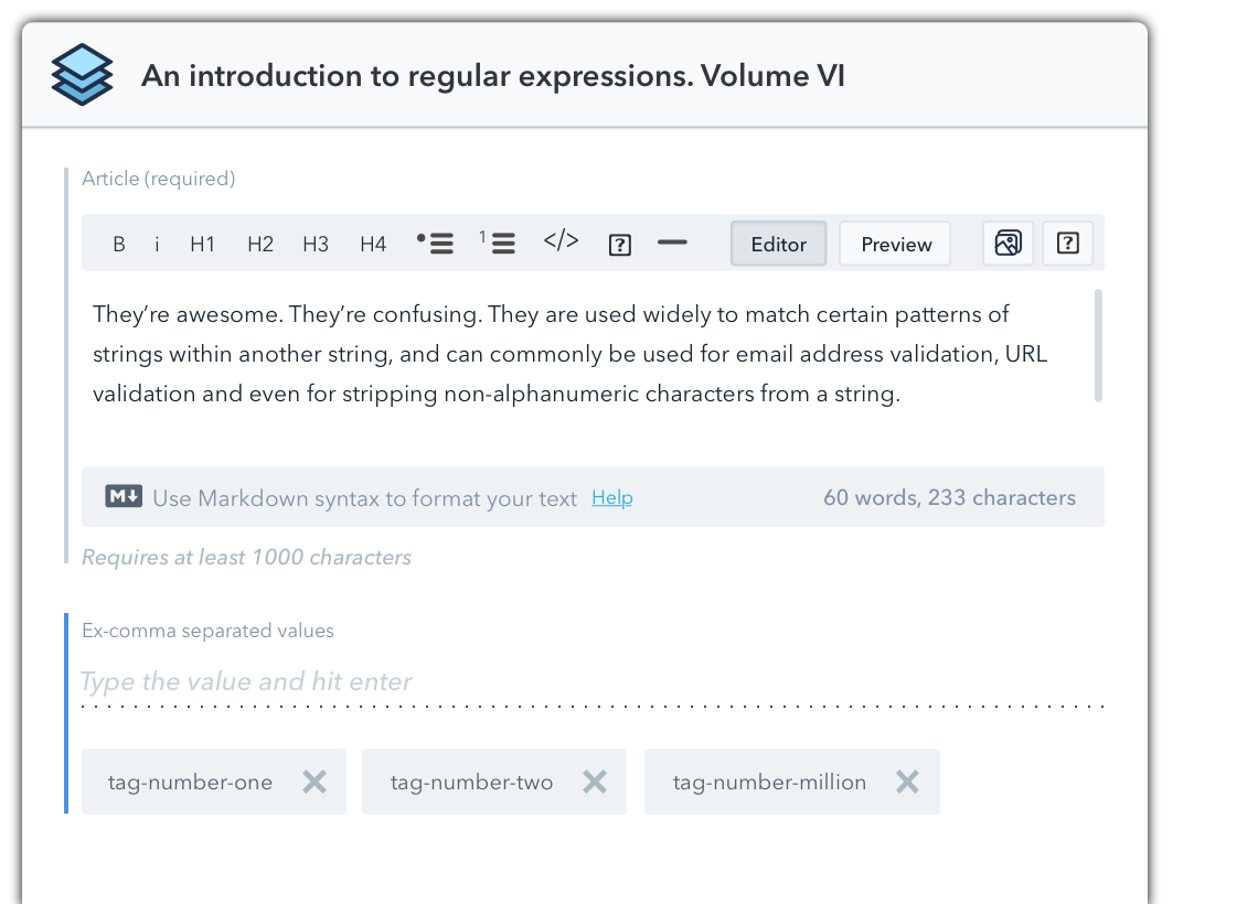 Contentful Editor UI